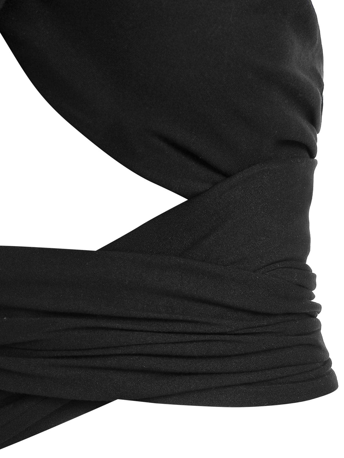 ZAFUL Ribbed Halter Crop Top Ruched Lace-up Cropped Cami Bandana Top Stitching Cropped Tank Top